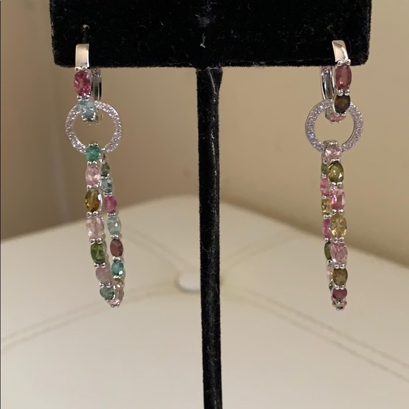 JTV Jewelry - TOURMALINE EARRINGS, SIZE  2-1/3” LONG